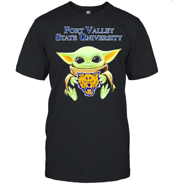 Star wars baby Yoda hug fort valley state university shirt
