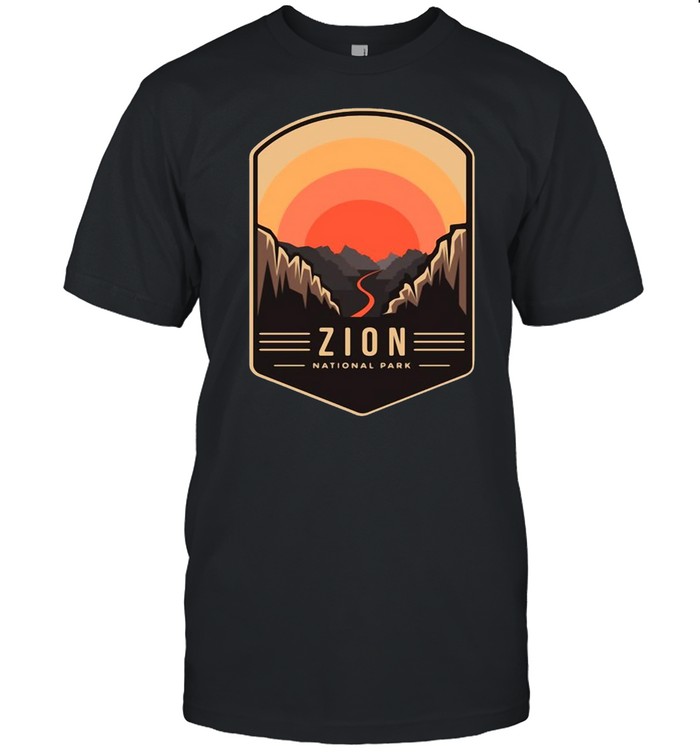 Zion National Park Utah Pullover Vintage Retro T-shirt