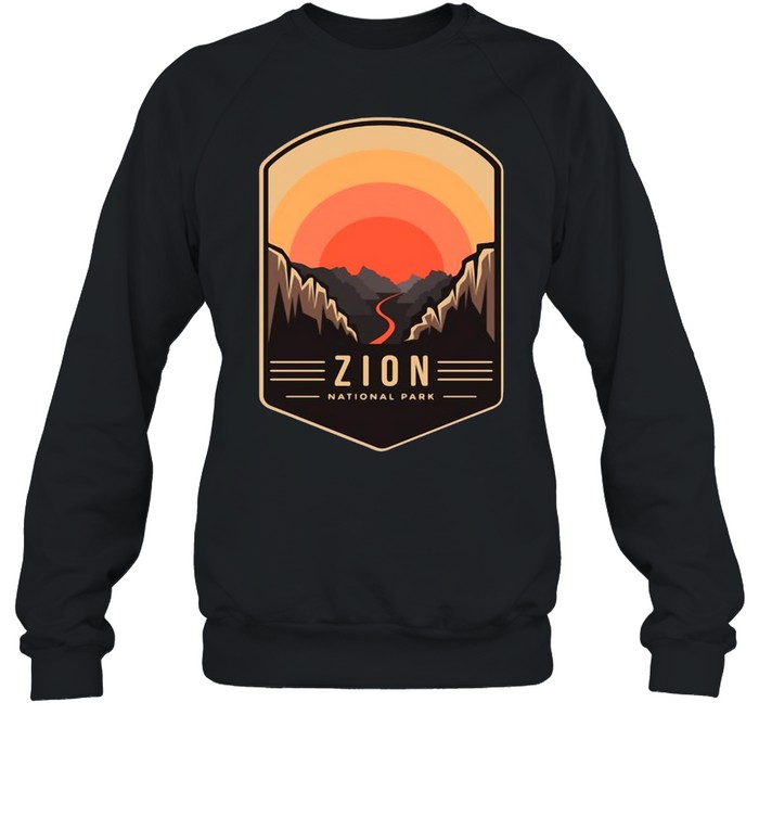Zion National Park Utah Pullover Vintage Retro T-shirt Unisex Sweatshirt