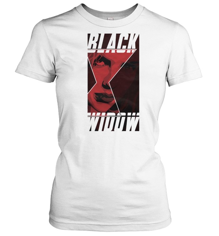 Marvel Black Widow Portrait Logo shirt Classic Women's T-shirt