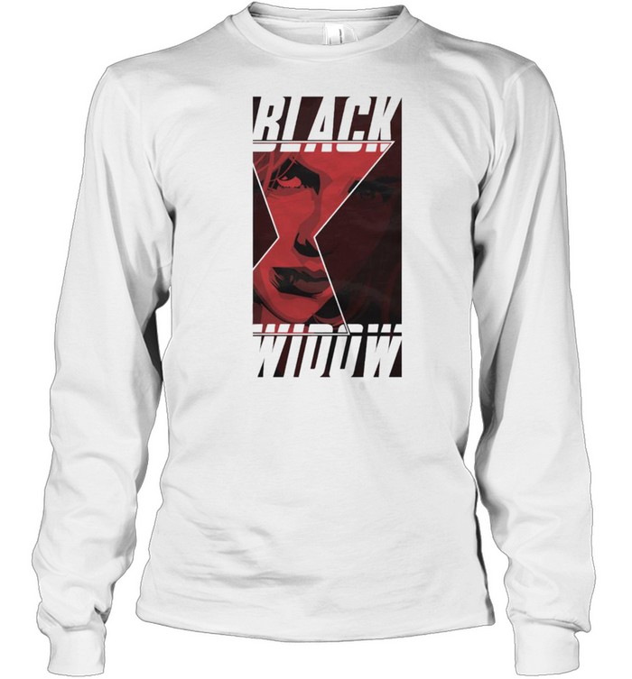 Marvel Black Widow Portrait Logo shirt Long Sleeved T-shirt