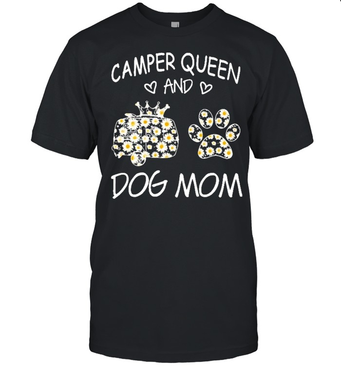 Camping queen dog mom shirt
