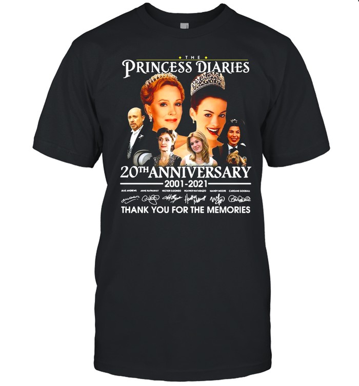The Princess Diaries 20th Anniversary 2001 2021 Thank You For The Memories T-shirt
