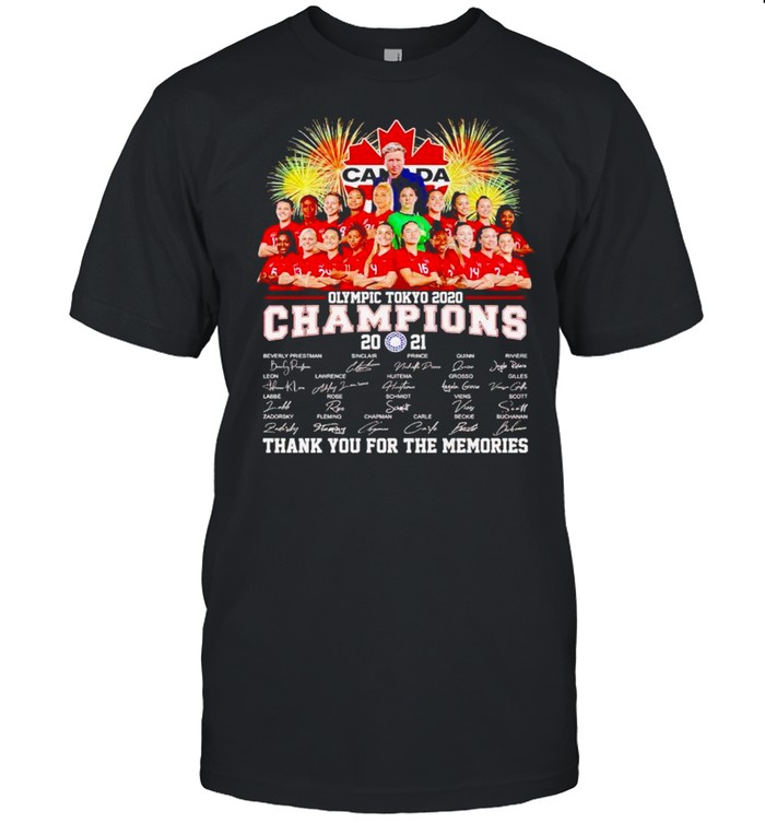 Canada Olympic Tokyo 2020 champions 2021 thank you for the memories shirt