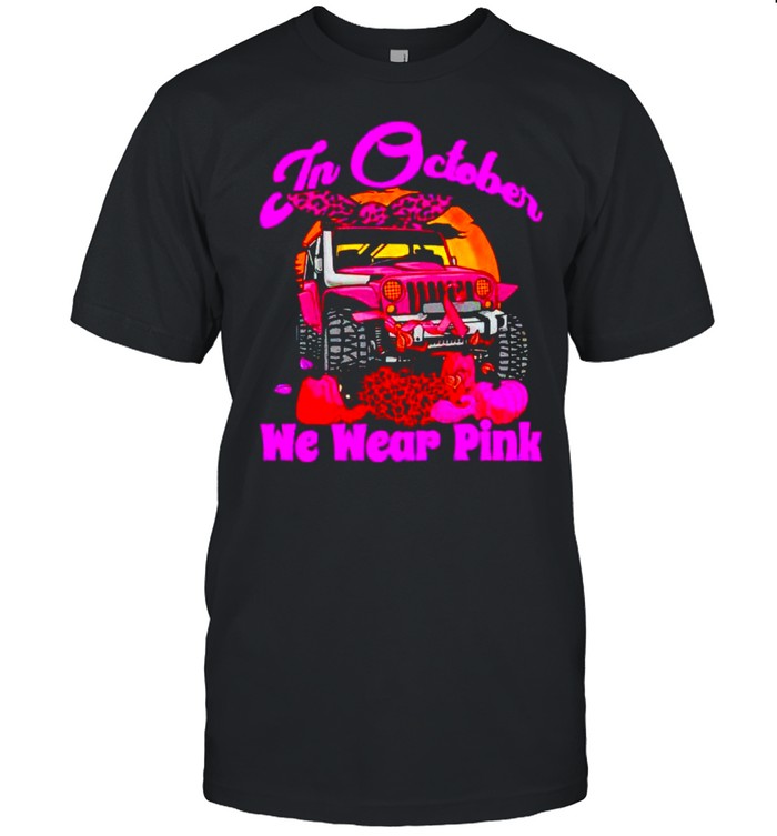 Jeep Breast Cancer in october we wear pink shirt