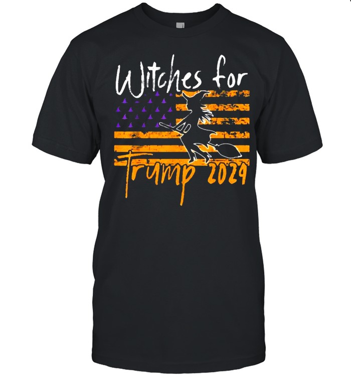 Witches For Trump 2024 Halloween American Flag shirt
