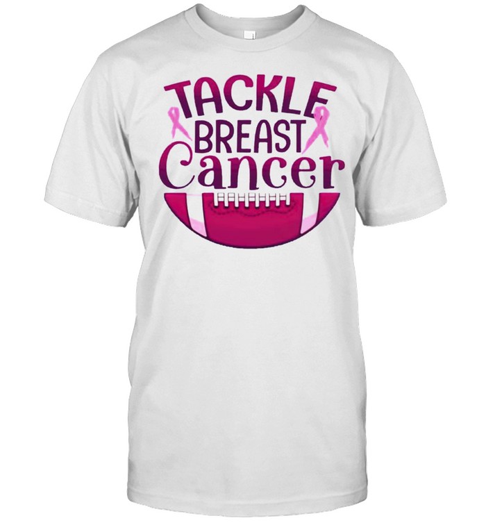Football tackle breast cancer shirt