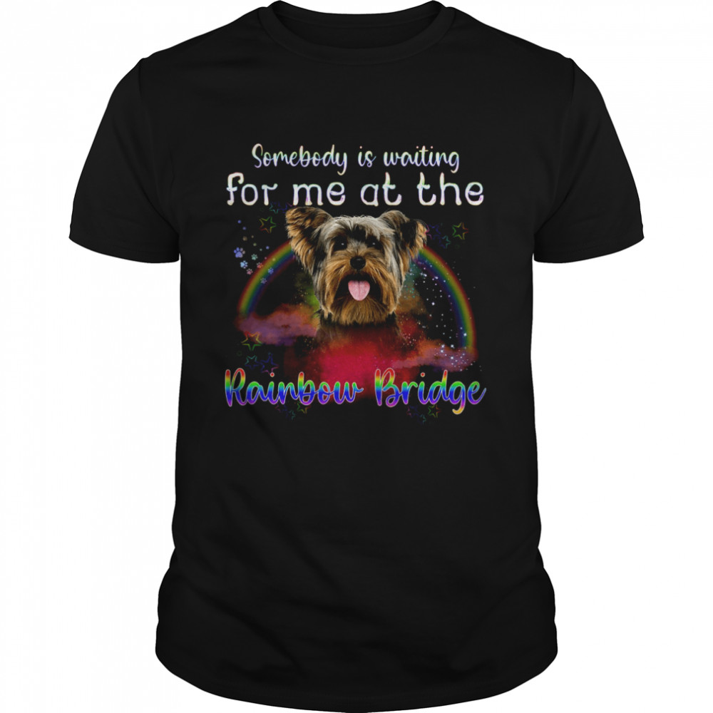 Yorkie Somebody Is Waiting For Me At The Rainbow Bridge Shirt