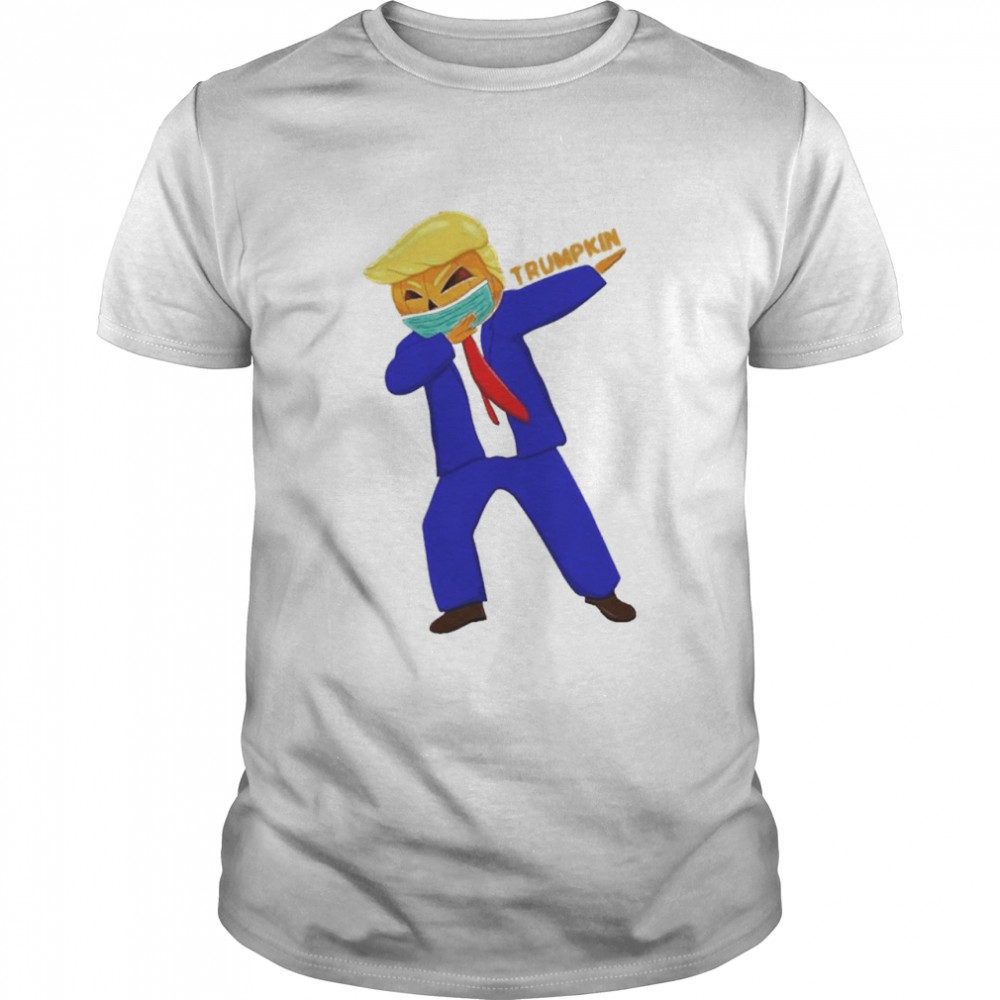 Donald Trump Pumpkin Dabbing Trumpkin Mask Halloween 2021 Shirt