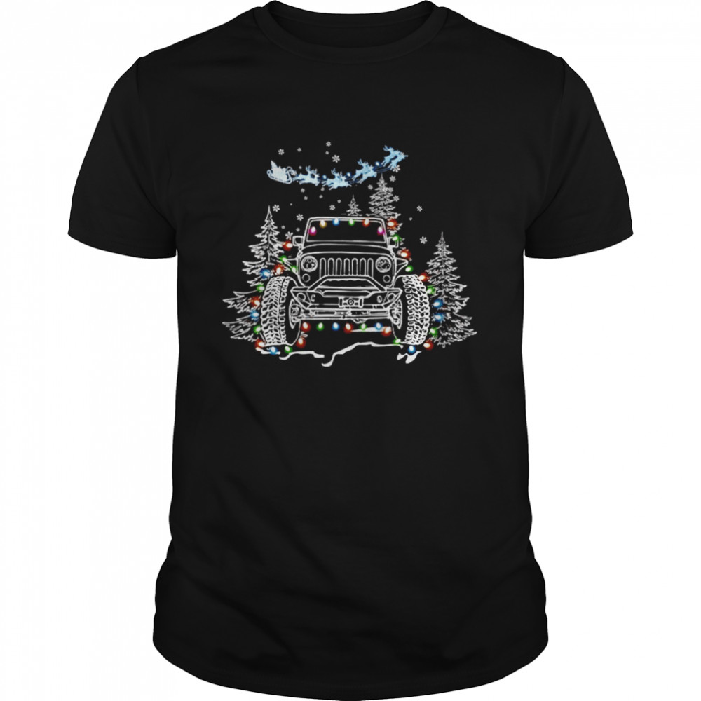Jeep Light Merry Christmas Shirt