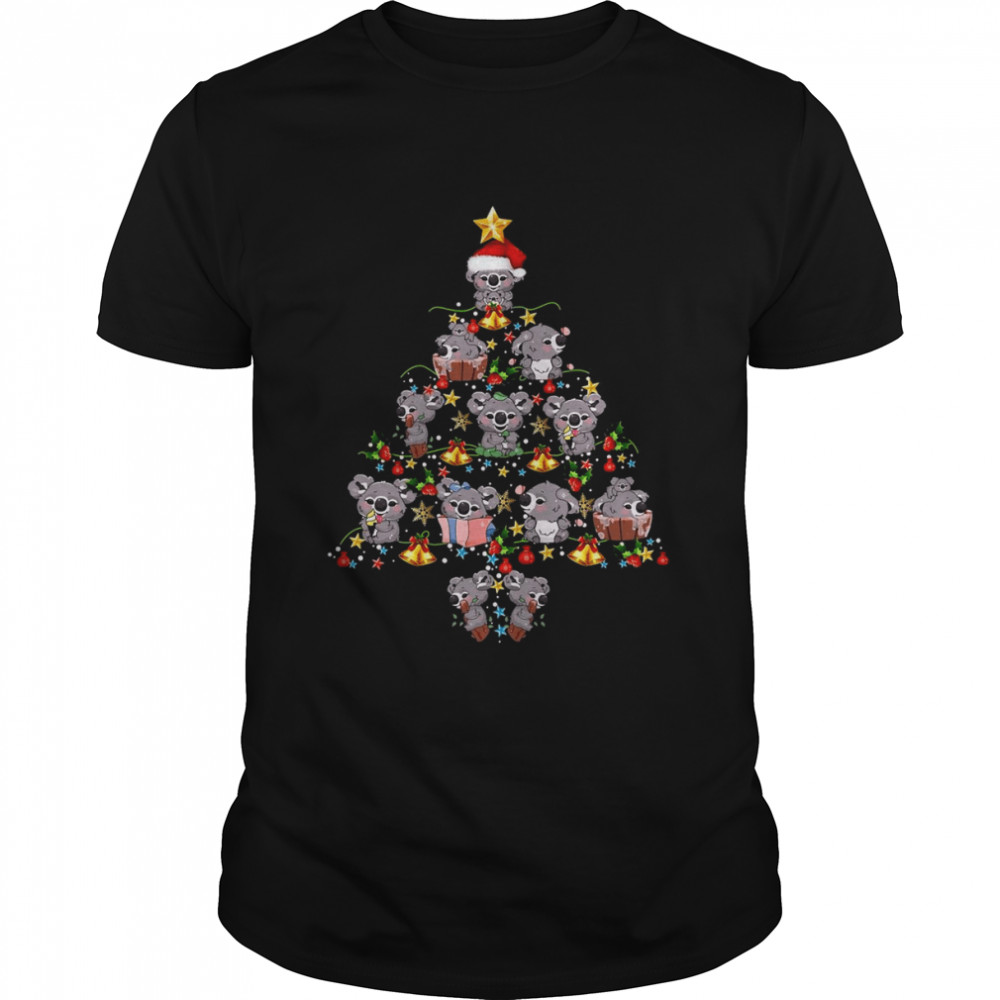 Xmas Lighting Santa Koala Christmas Tree Come Back Sweater T-shirt