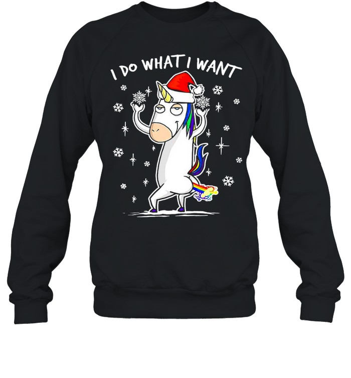 Unicorn I Do What I Want Christmas Sweater  Unisex Sweatshirt