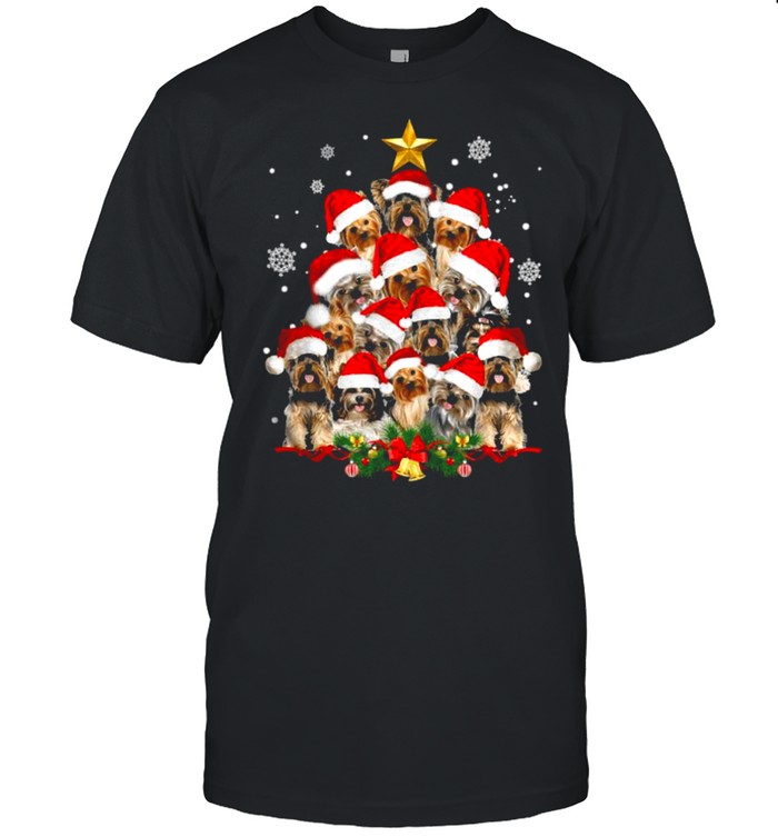 Yorkie christmas tree xmas gifts for yorkie dog lover shirt