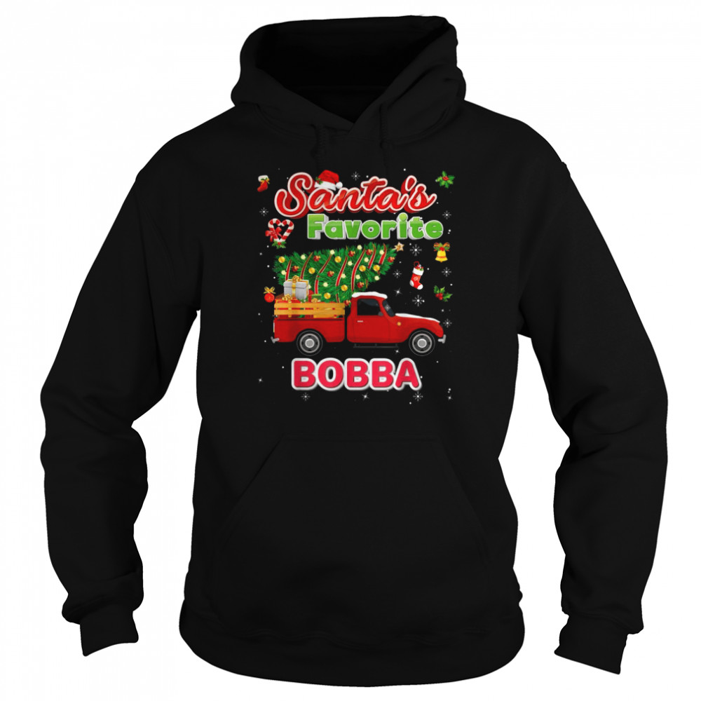 Santa’s Favorite Bobba Christmas Tree Truck Matching Family  Unisex Hoodie
