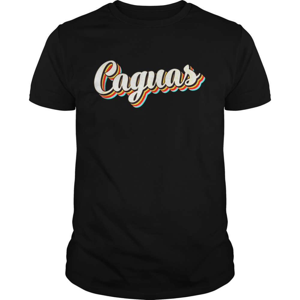 Caguas Retro Art Baseball Font Vintage Shirt