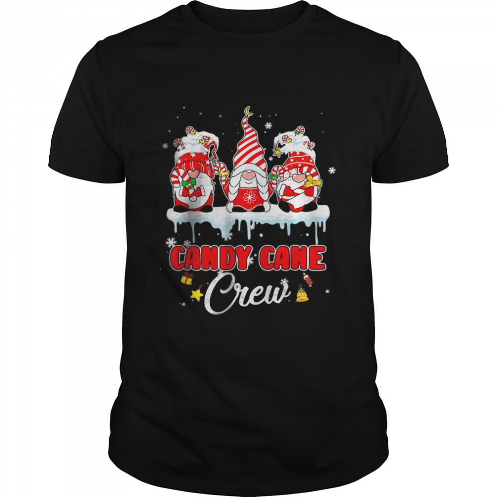 Candy Cane Crew Gnome Christmas Merry Xmas T-Shirt