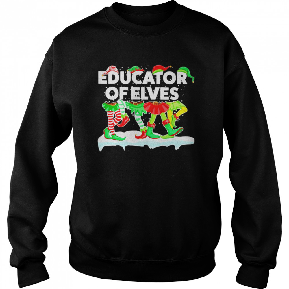 Grinch ELF Squad Educator Of Elves Christmas Sweater  Unisex Sweatshirt