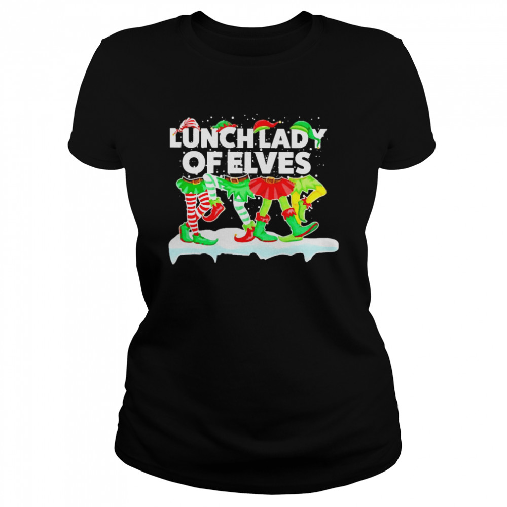Grinch ELF Squad Lunch Lady Of Elves Christmas Sweater  Classic Women's T-shirt