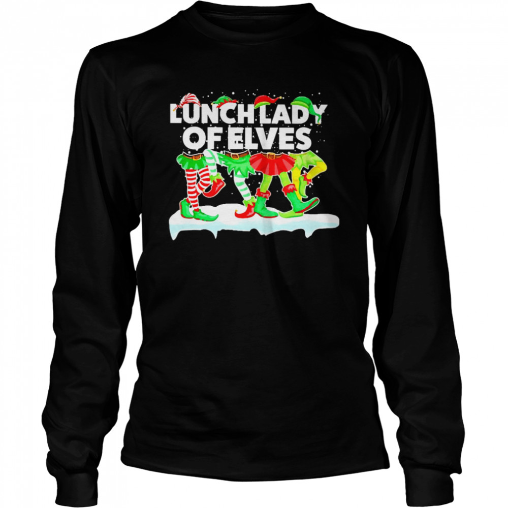 Grinch ELF Squad Lunch Lady Of Elves Christmas Sweater  Long Sleeved T-shirt