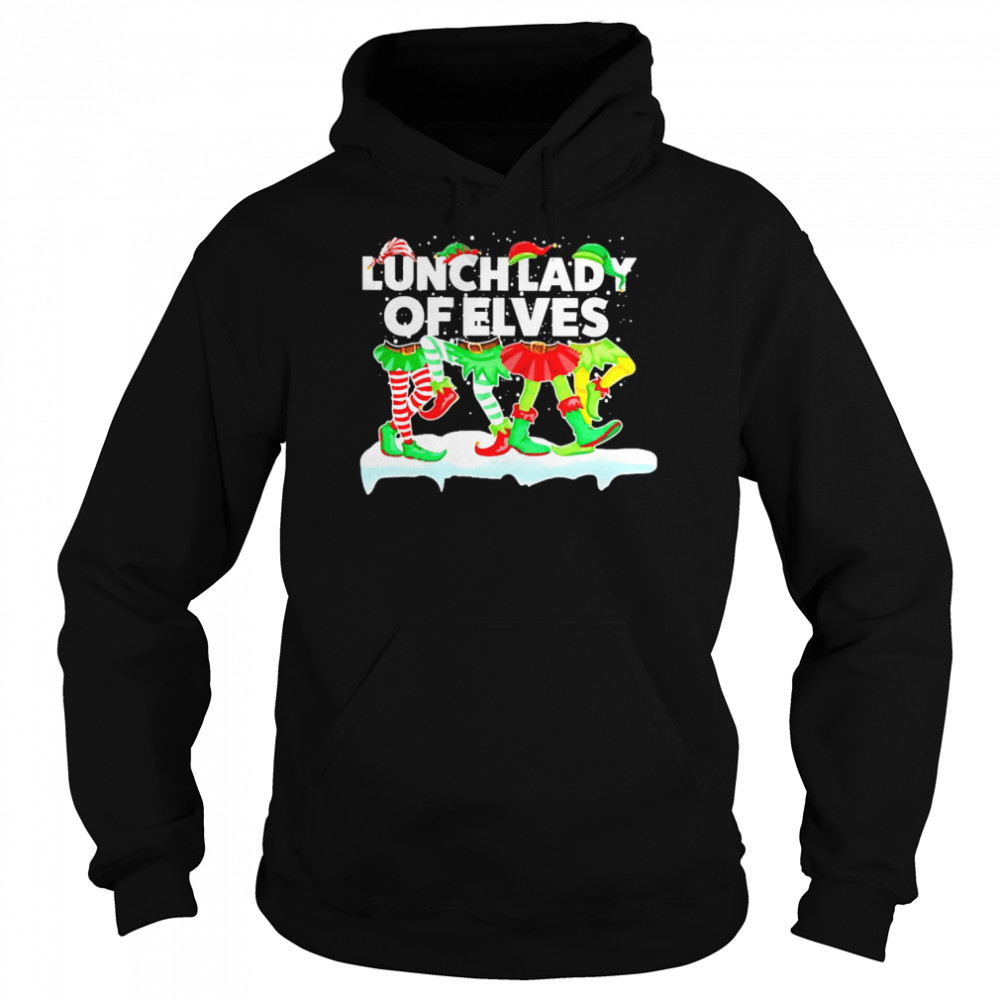 Grinch ELF Squad Lunch Lady Of Elves Christmas Sweater  Unisex Hoodie