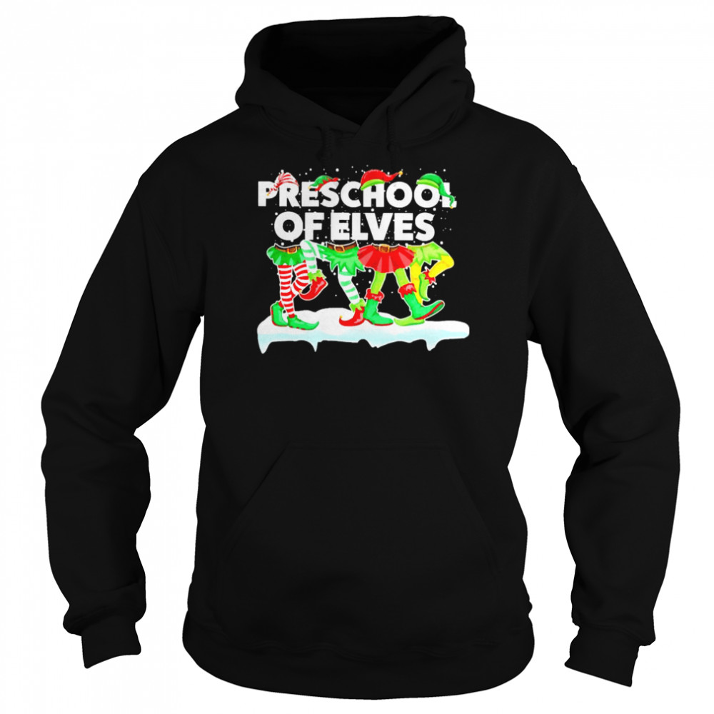 Grinch ELF Squad Preschool Of Elves Christmas Sweater  Unisex Hoodie