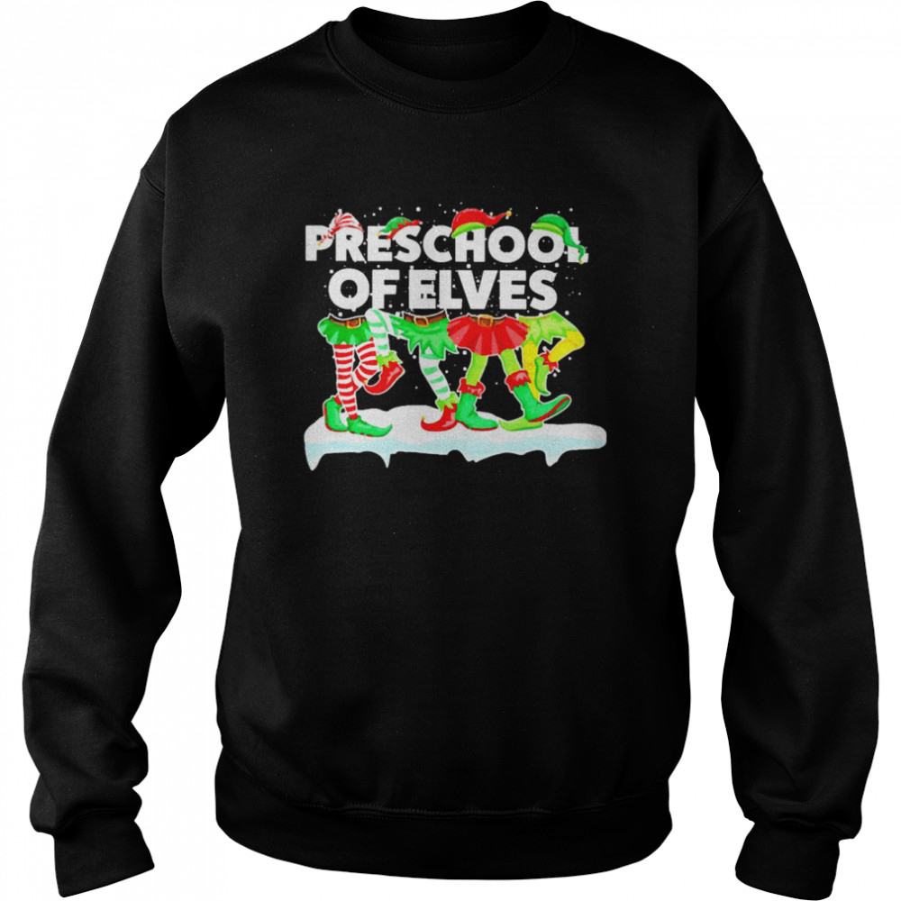 Grinch ELF Squad Preschool Of Elves Christmas Sweater  Unisex Sweatshirt