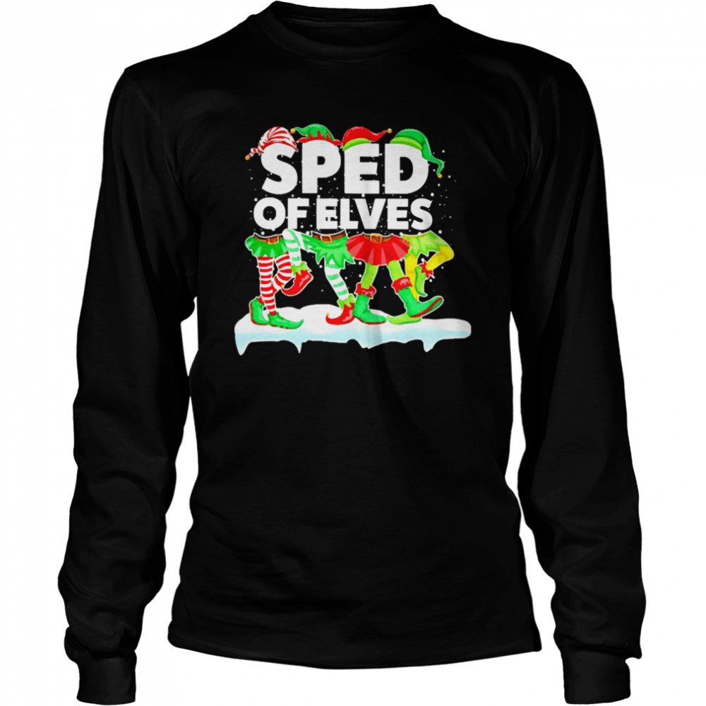 Grinch ELF Squad SPED Of Elves Christmas Sweater  Long Sleeved T-shirt
