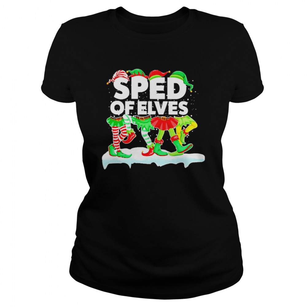 Grinch ELF Squad Teacher Of Elves Christmas Sweater  Classic Women's T-shirt