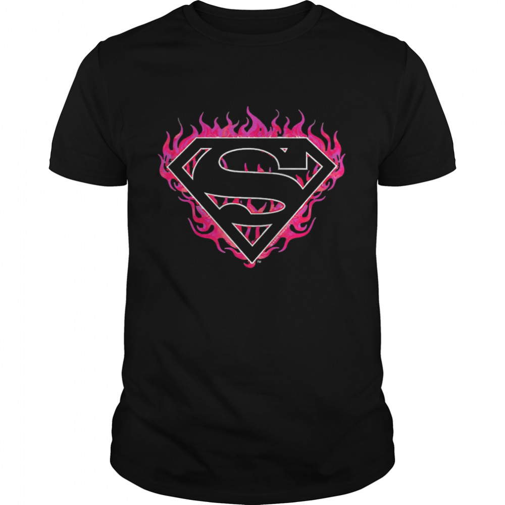 Superman Fuchsia Flames Shirt