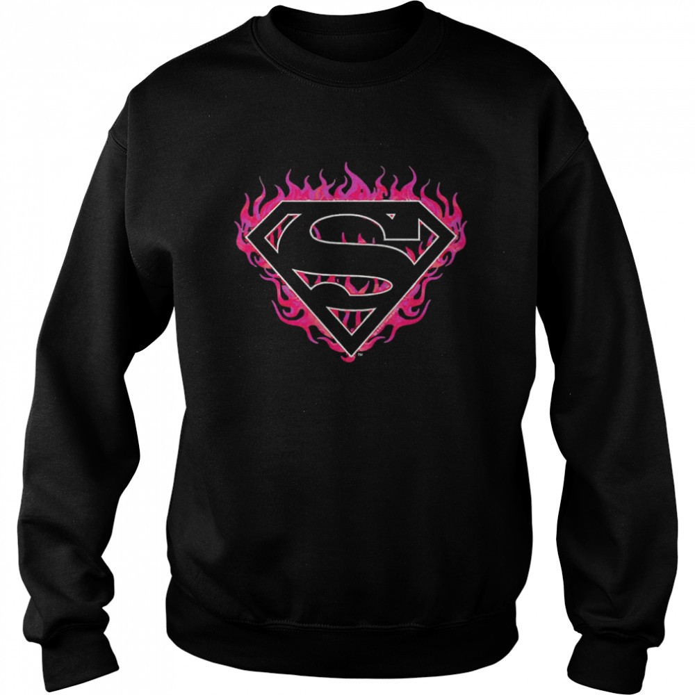 Superman Fuchsia Flames  Unisex Sweatshirt