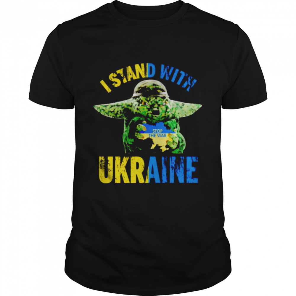 Yoda I stand with Ukraine stop war shirt