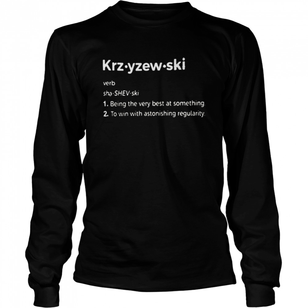 Duke Coach K Krzyzewski definition meaning shirt Long Sleeved T-shirt