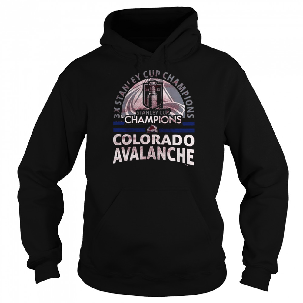NHL Stanley Cup Final 3X Colorado Avalanche Champions T- Unisex Hoodie