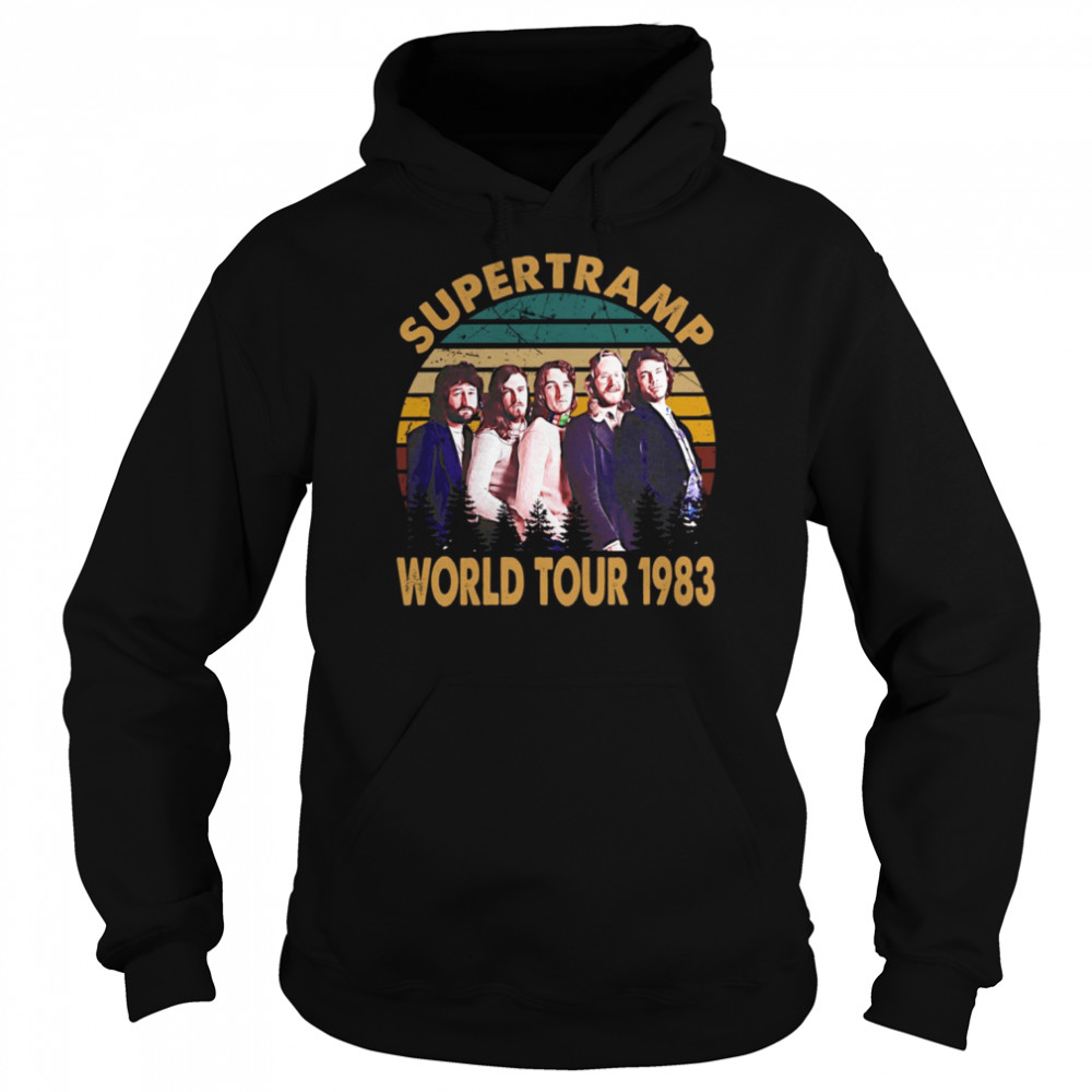 World Tour 1983 Supertramp Flower High Quality Graphic shirt Unisex Hoodie