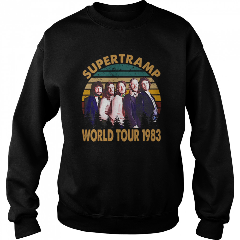 World Tour 1983 Supertramp Flower High Quality Graphic shirt Unisex Sweatshirt