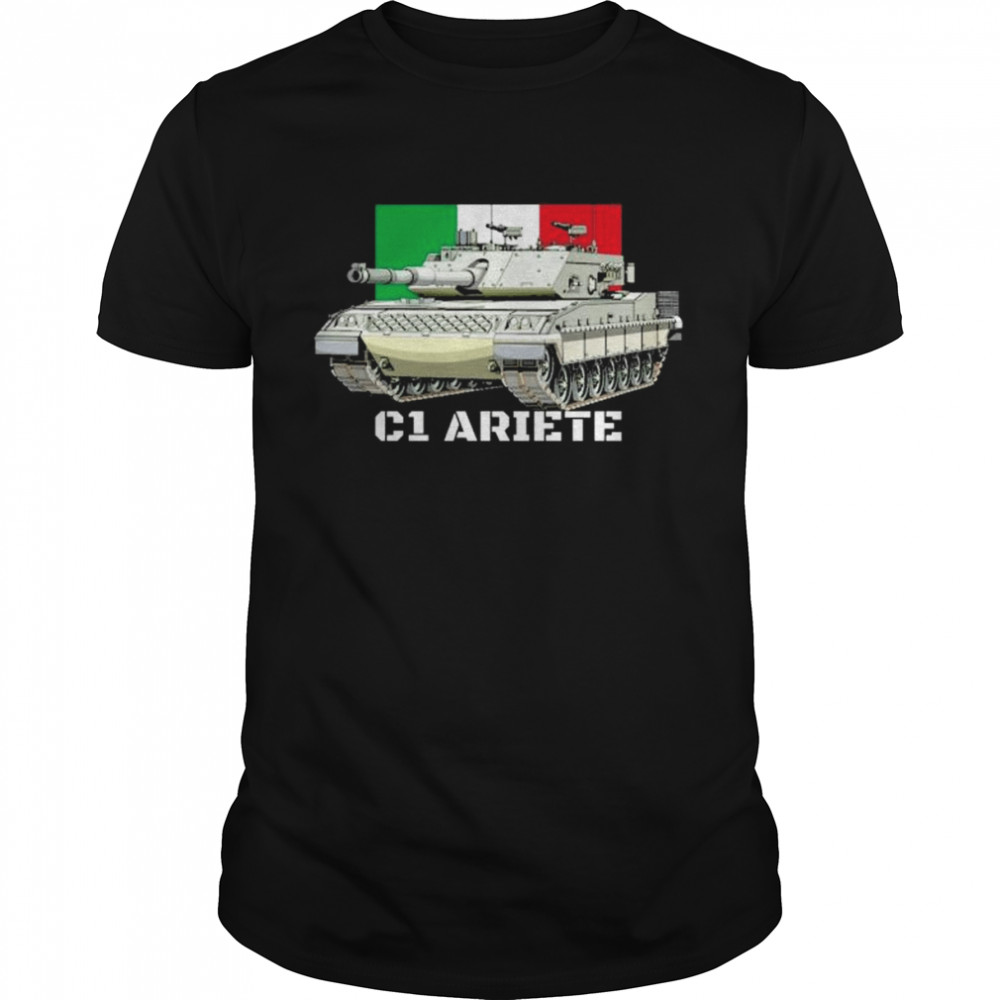 C1 ariete italian army tank diagram italy flag shirt