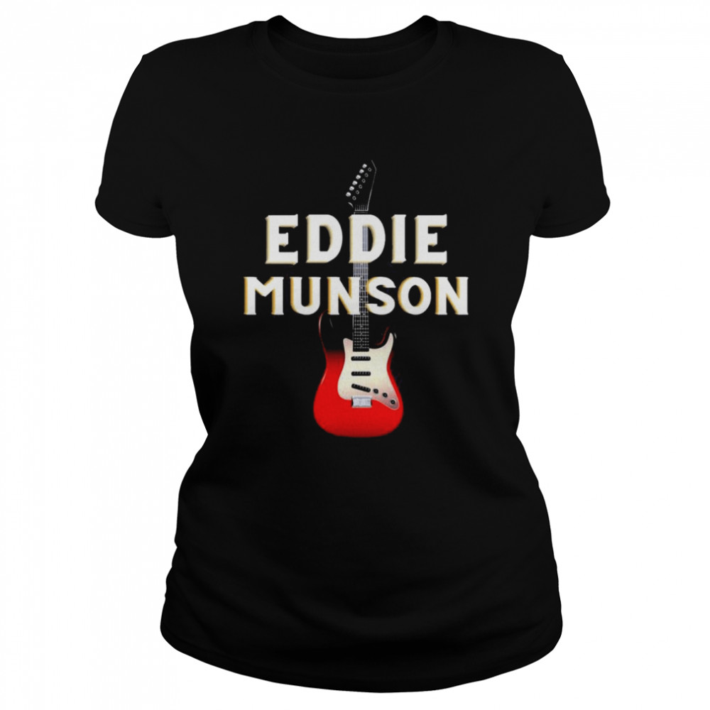 Eddie Munson With His Guitar Design  Classic Women's T-shirt