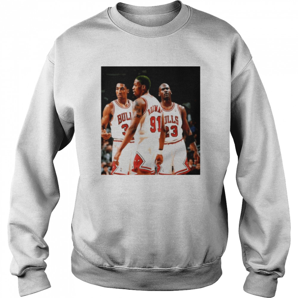 Dennis Rodman With The Bulls Squad Basketball  Unisex Sweatshirt