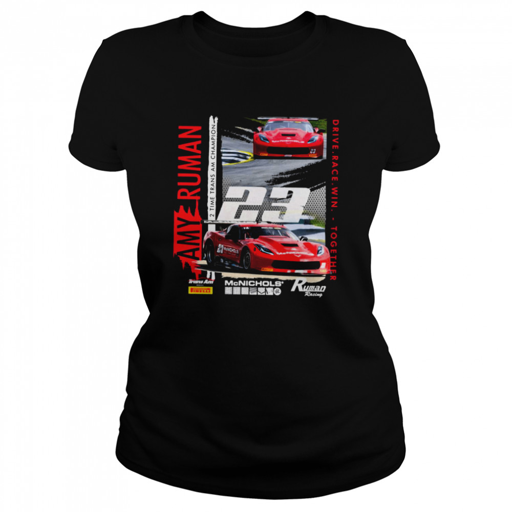 Rumanmcnichols Design Retro Nascar Car Racing shirt Classic Women's T-shirt