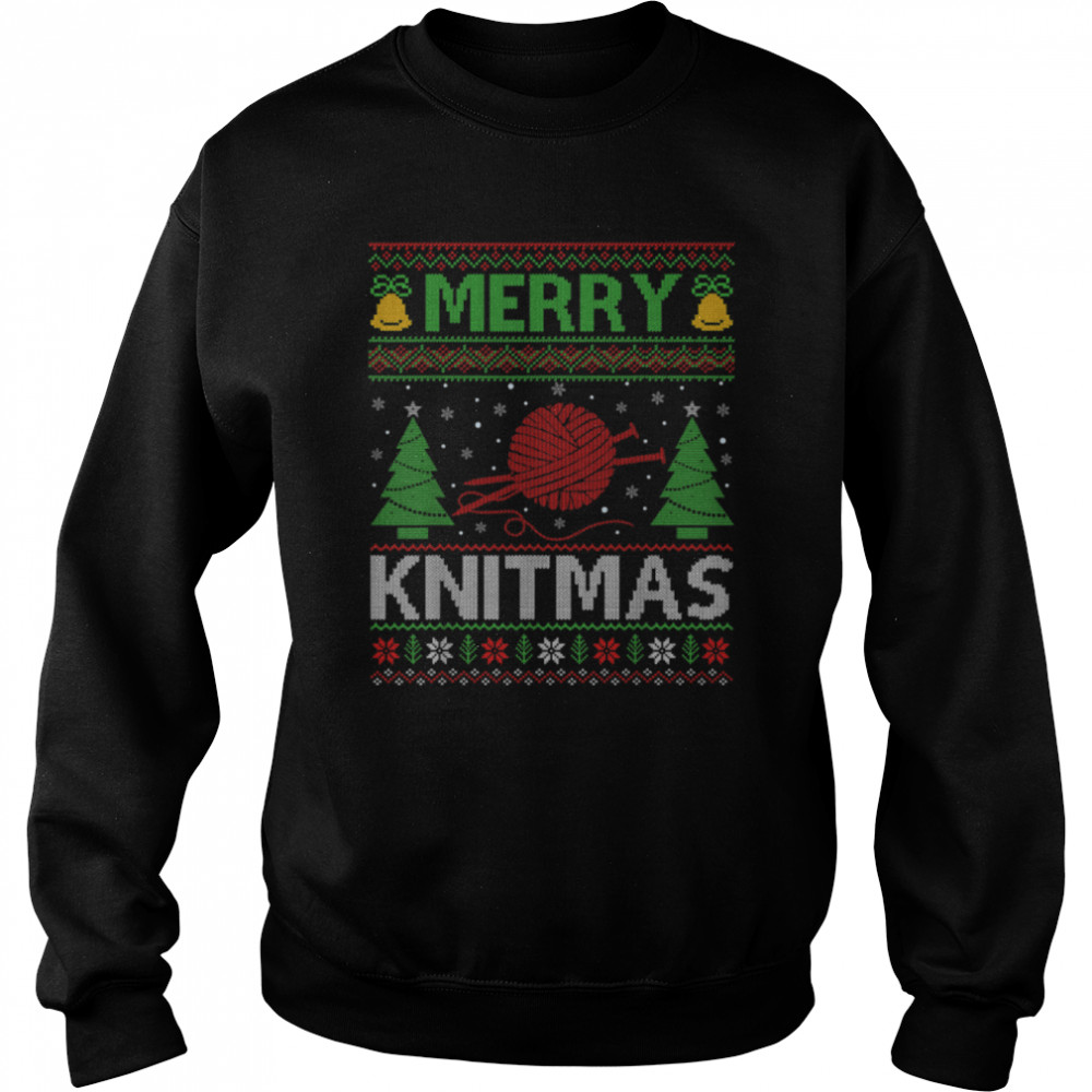 Merry Knitmas Xmas Sweater Style Ugly Knitting Christmas T- B0BD1MTY73 Unisex Sweatshirt