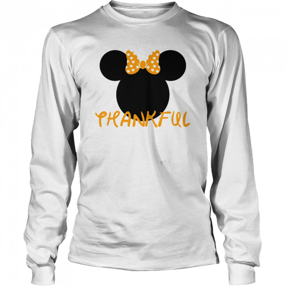 Thankful Mickey Mouse Disney Thanksgiving s Long Sleeved T-shirt