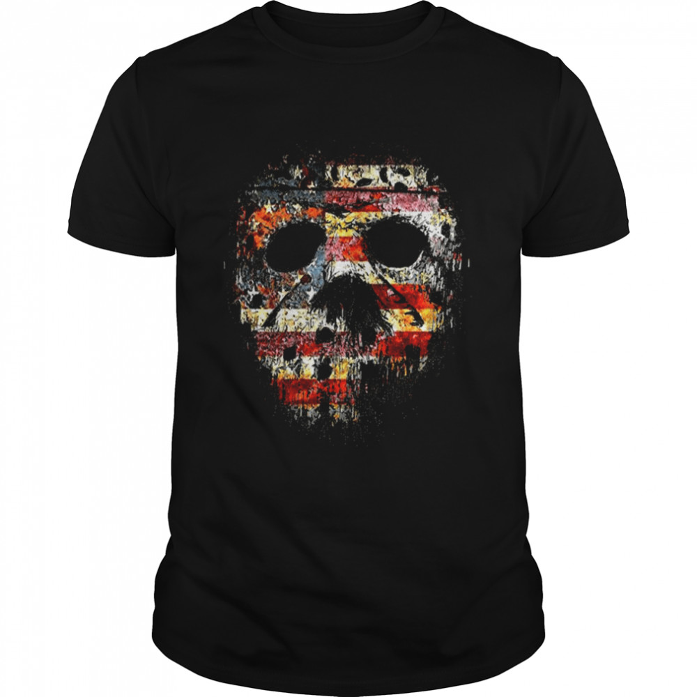 American Jason America Flag Mask Halloween shirt