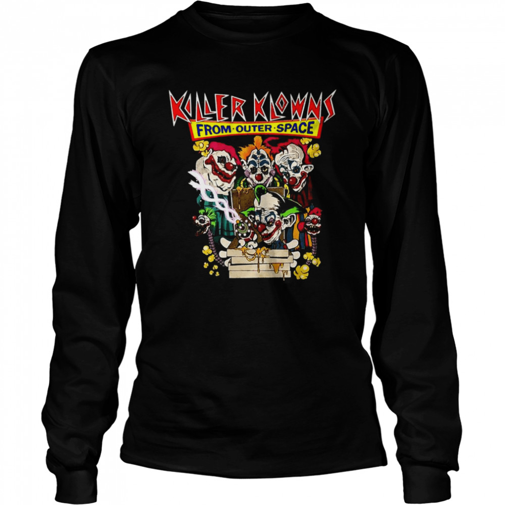Film 1980s Killer Klowns Horror Collector Halloween Monsters shirt Long Sleeved T-shirt