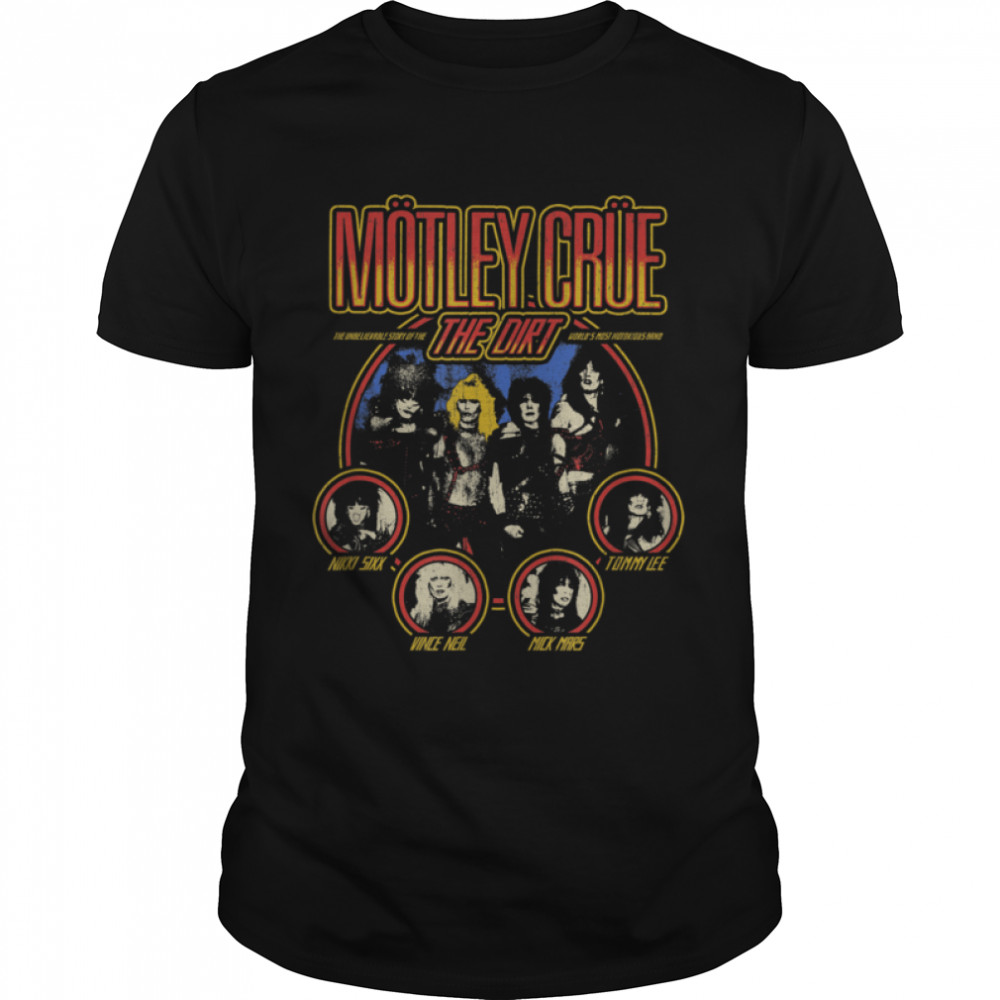 Mötley Crüe – The Dirt Pentagram Crest T-Shirt B09MV8VW9D