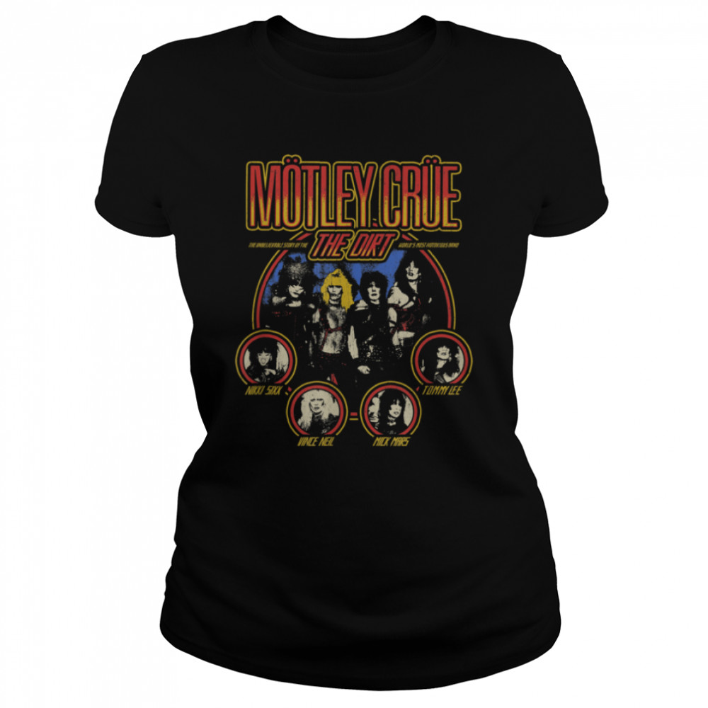 Mötley Crüe – The Dirt Pentagram Crest T- B09MV8VW9D Classic Women's T-shirt