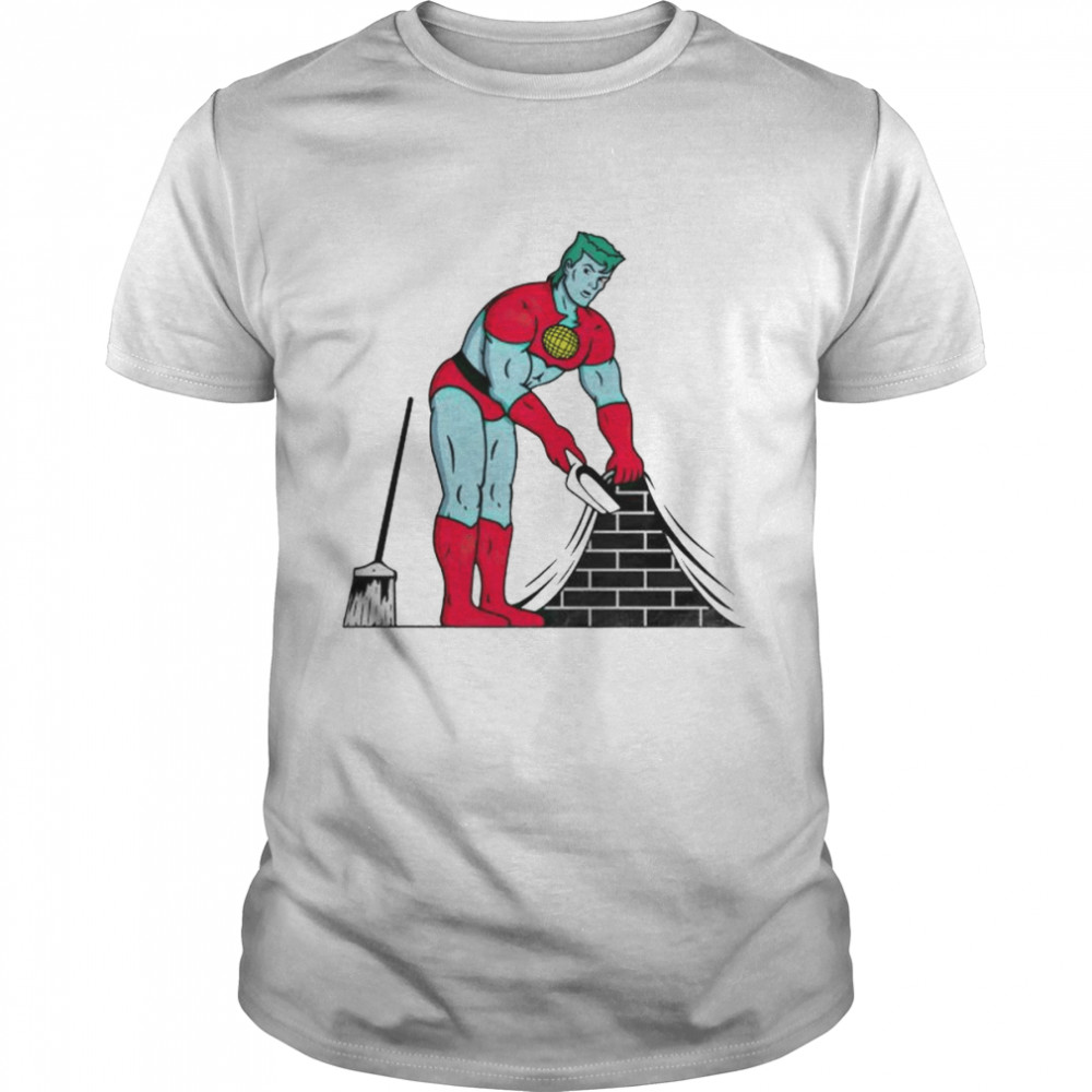 captain planet cleaning shirt