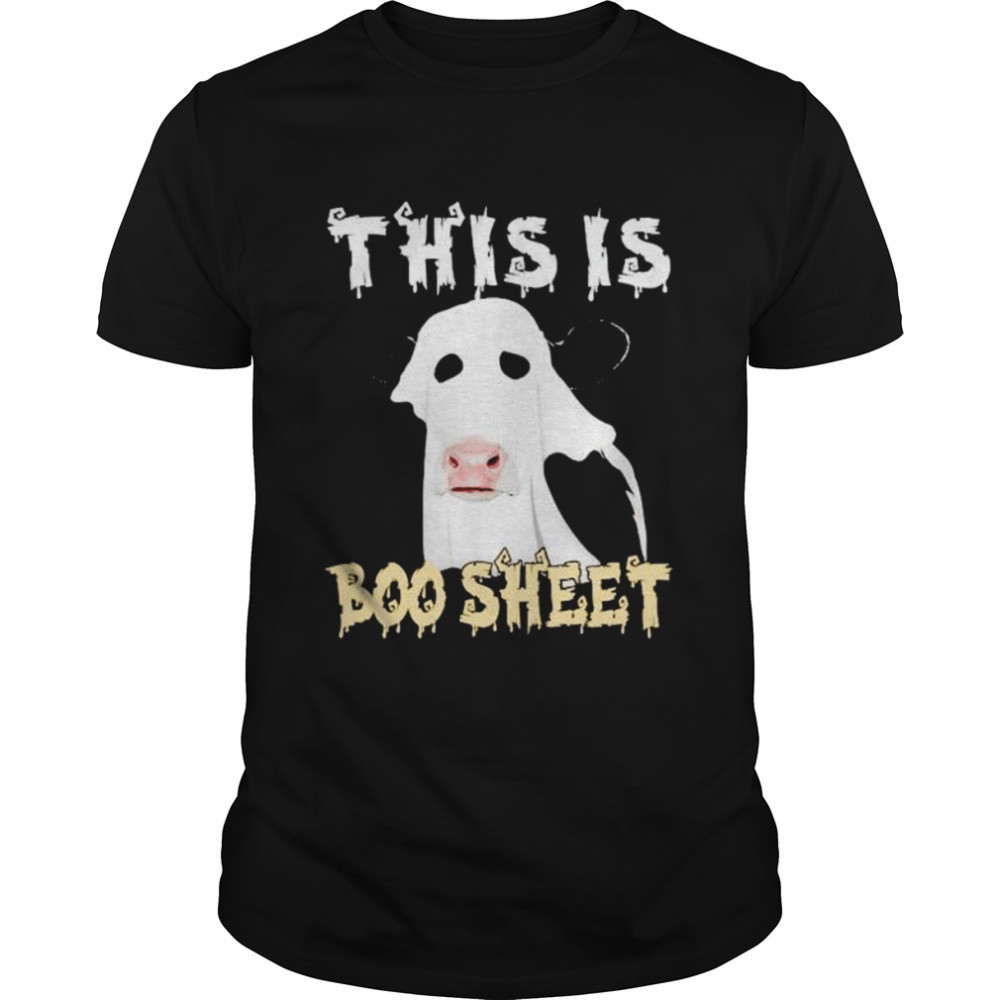 cow Halloween this is boo sheet shirt