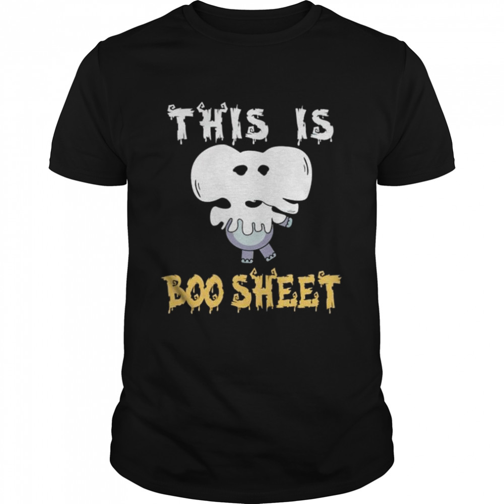 elephant Halloween this is boo sheet shirt