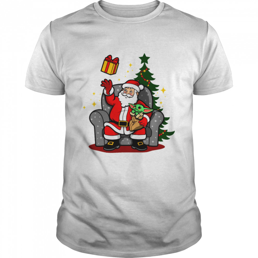 Santa And Baby Yoda Christmas T-Shirt