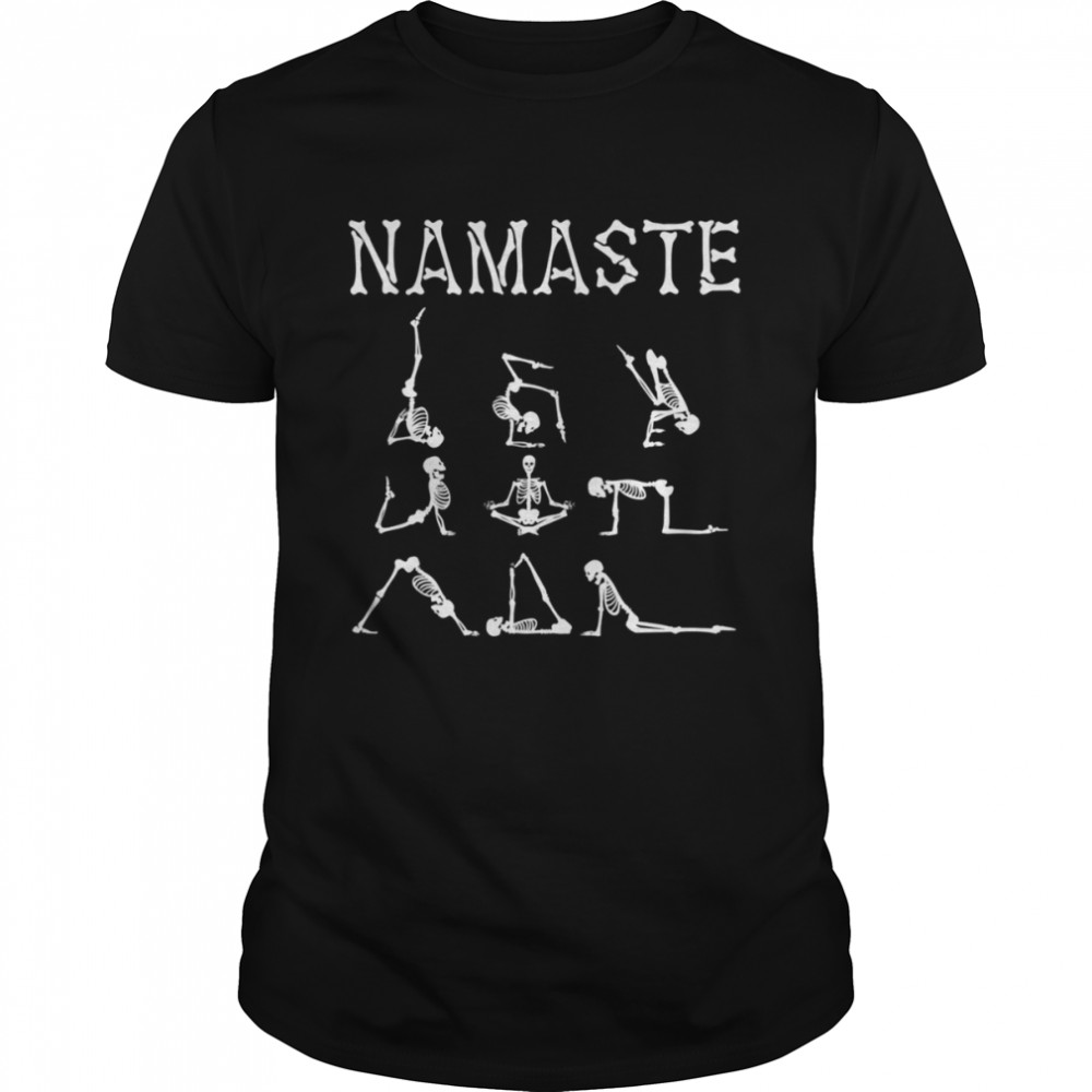Namaste Skeleton Yoga Lover Costume Gift Halloween shirt